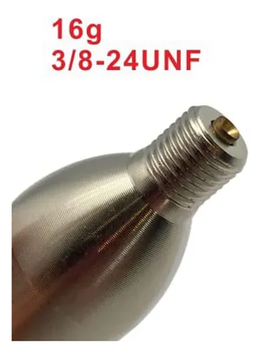 Cartucho De Co2 Recargable De 16 G Con Acero Inoxidable 3/8-