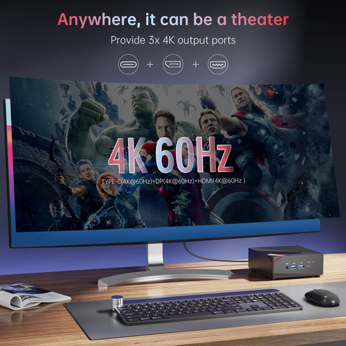 Mini Pc Kamrui Con Amd Ryzen 5 5500u 6c/12t 16 Gb 512 Gb Ssd