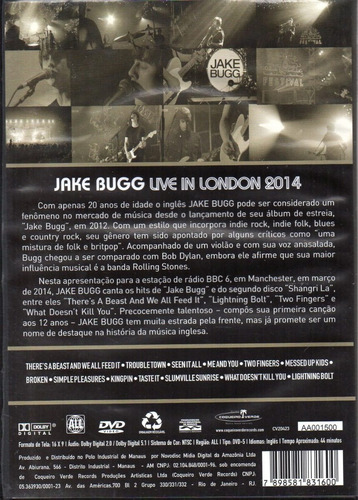 Dvd Jake Bugg Live In London 2014