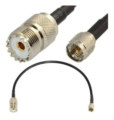 Adaptador Mini Uhf Macho A So-239, Con 15cm Cable