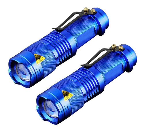 Lampara Táctica Led Contra El Agua, Mxlcb-002, 2 Pzs, Azul