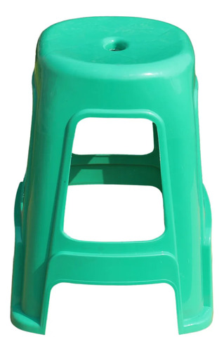 4 Bancos Plástico Ultra Premium Multiusos Reforzado Uso Rudo Liso Verde