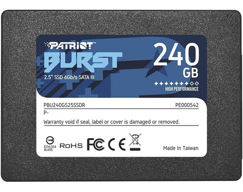 Disco Solido Ssd Patriot Burst 240gb Sata3 2.5'' Nuevo