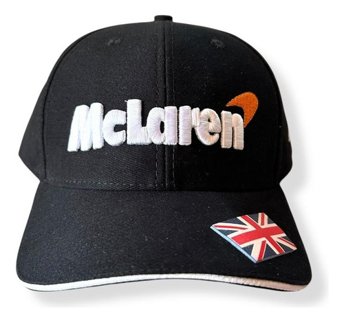Boné Mclaren Aba Curva Fórmula 1 Gp Norris Piastri Preto Completo Un