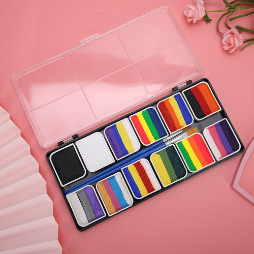 Pintura Facial Y Corporal De 12 Colores A Base De Agua Para