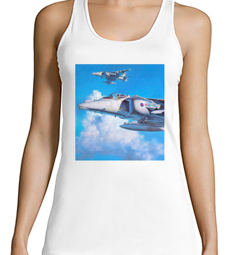 Musculosa Mujer Avion De Combate Dibujo Cohete Guerra M2