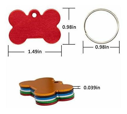 Imagen 2 de 10 de Palquitas Id P/ Perros Y Gatos De Aluminio 30us + Argollas
