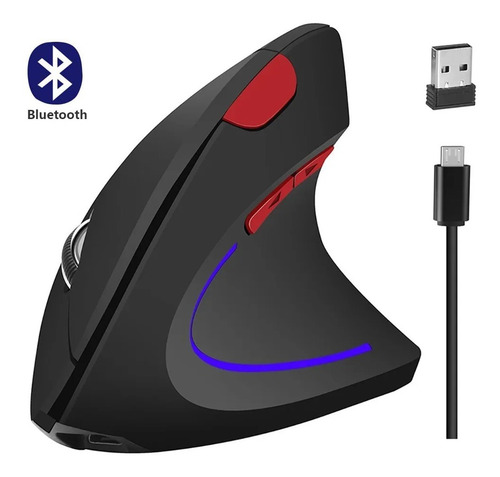 Imagen 1 de 6 de Mouse Gamer Vertical, Ergonómico E Inalámbrico Ratones