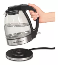 Jarra Electrica Hervidor Cocina Calentar Agua Vidrio Tetera Gris - $ 1,215