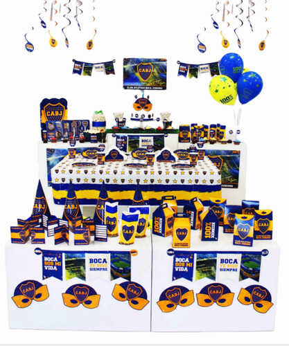 Set Decoracion De Boca Kit Feliz Cumpleaños