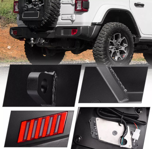 Defensa Trasera Con Luces Freno Jeep Wrangler Jl 2018 A 2023