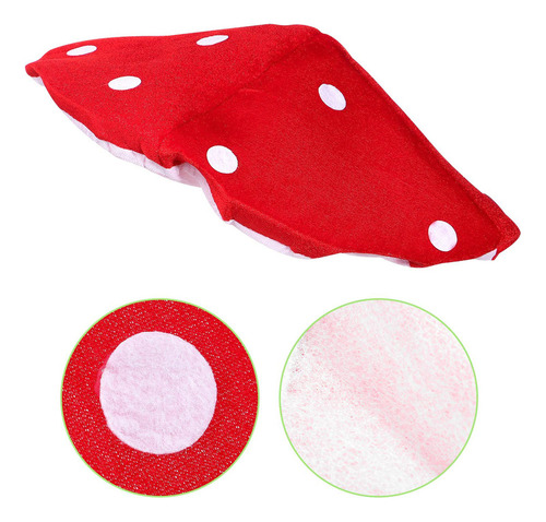 2 Sombrero De Hongo Rojo, Accesorio Decorativo For Disfraz,