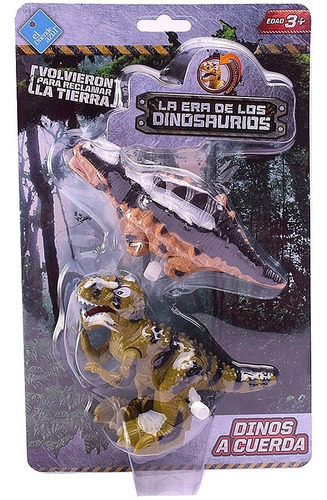 Dinosaurios A Cuerda X 2 Con Movimientos El Duende Azul