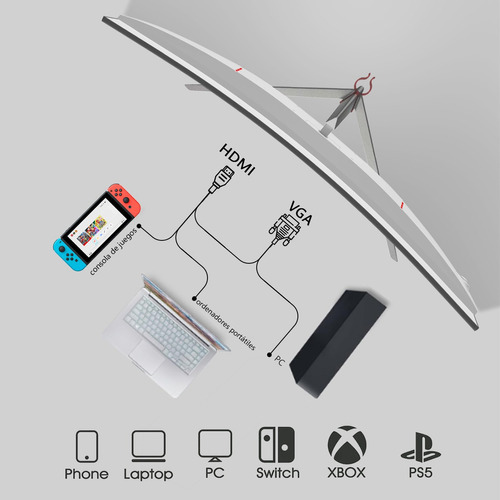 Monitor Gamer Suevery con pantalla de 24" 100Hz y resolución Full HD