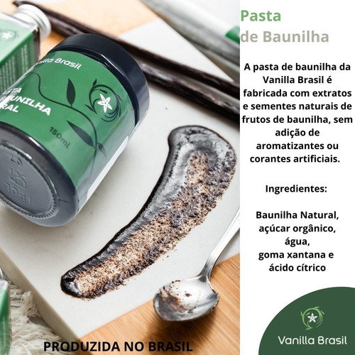 Pasta De Baunilha Natural Concentrada Vanilla Brasil 150 Ml