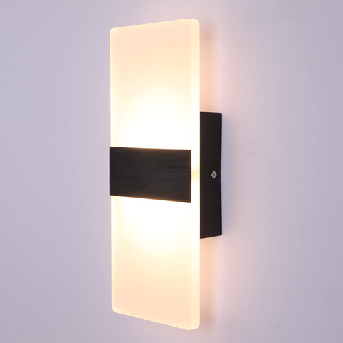 Lightess Moderno Aplique De Pared Led De 12 W, Lampara De Pa