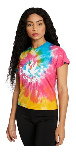 Camiseta Feminina Chronic Ganja Gilrs Tie Dye 420 Original