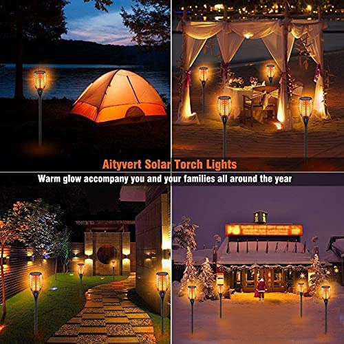 Aityvert Antorcha Solar Más Grande Mejorada Impermeable Llam
