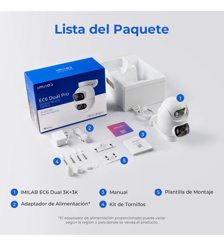 Camara De Seguridad Exterior Dual Lens 3k+3k 10mp Wifi6/lan
