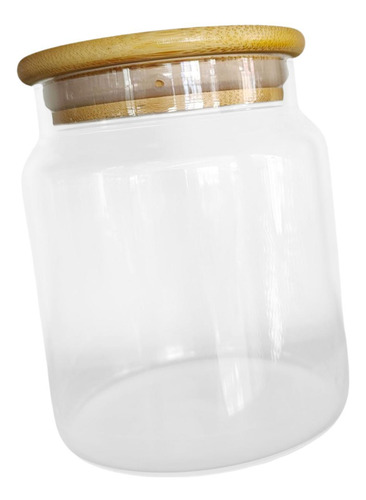 Tarro De Almacenamiento Con Tapa De Madera, 500 Ml,