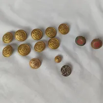 Comprar Botones Militares Marina Dorados + Insignias Bronce