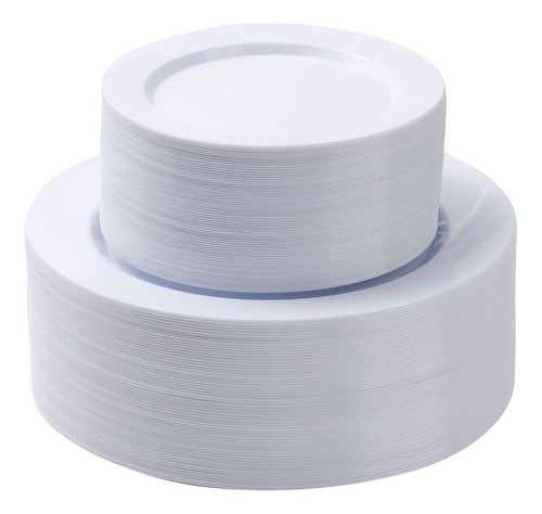 Beststar 100 Placas Plásticas Blancas Para Cena, Resistentes