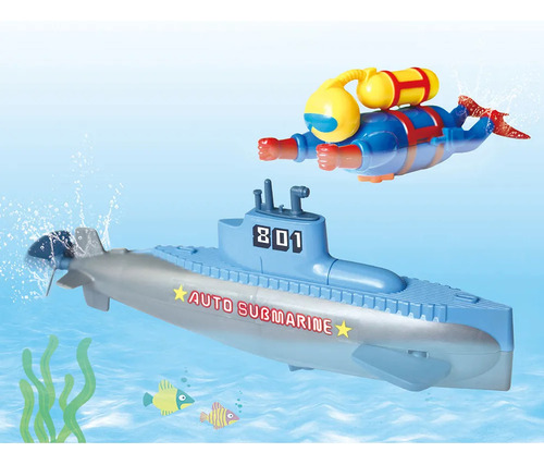 Juguetes Acuáticos Bath Toy Kids Clockwork Submarine Para Ni