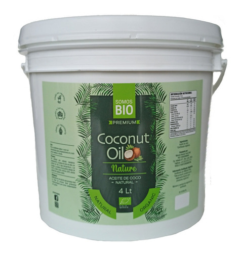 Aceite De Coco 4 Litros Orgánico Natural - Somosbio