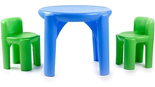 Little Tikes Bright N Bold Table Y Sillas, Verde Azulado