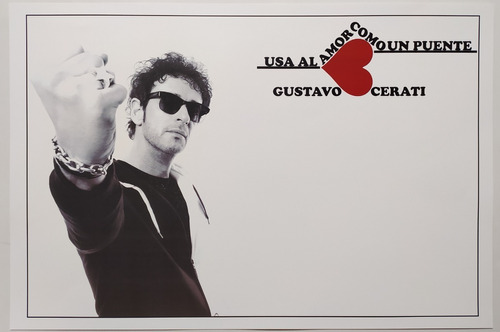 Poster Gustavo Cerati Fdo Bco Corazon Lamina Laser Rock