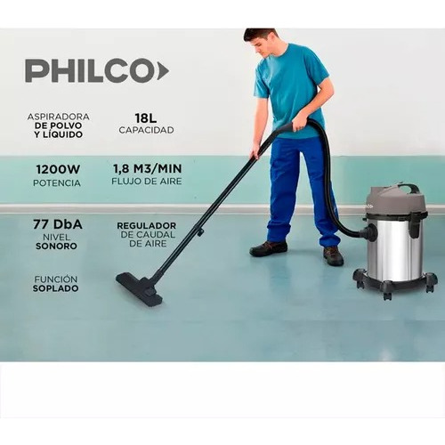Aspiradora Philco Phast1821 1200w Hepa Función Soplado