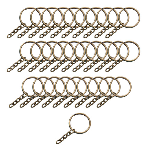 30 Llaveros Con Cadena, Piezas De Anillos De Llaveros,