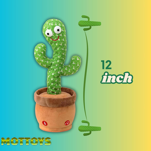 Cactus Parlante Y Bailarín De 30 Cm Que Repite Lo Que