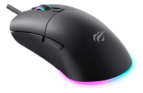 Mouse Gamer Havit Ms1038 8000 Dpi 7 Botões Rgb Preto Preto