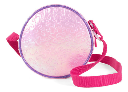 Bolsa Crossbody Cloe Para Niña Diseño Circular Iridiscente Color Rosa