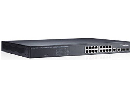 Gestión Geovision 16 Puertos Poe 802.3at Web Interruptor Gv-