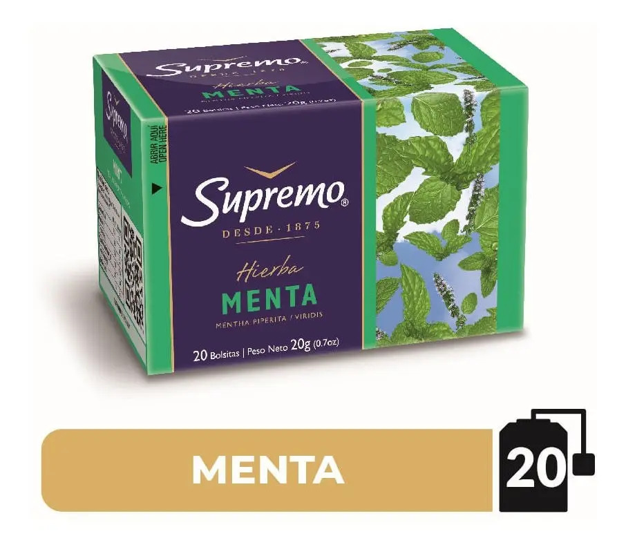 Té de Hierbas Menta Supremo Digestivo 20 Bolsas Chile