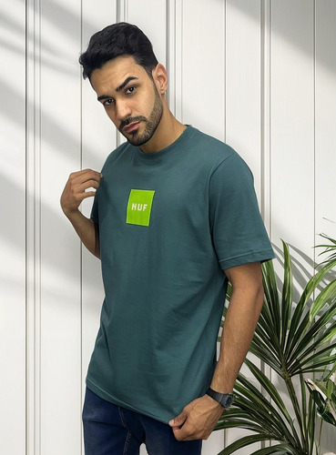 Camiseta Huf Set Box Ss Tee- Verde