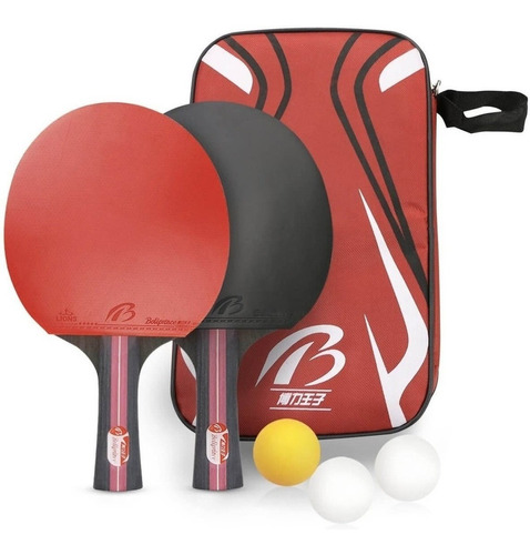 L Kit Ping Pong 2 Raqueta Tenis 3 Bola Pelota Profesional