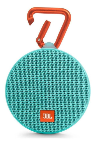 Parlante JBL Clip 2 portátil con bluetooth waterproof teal 