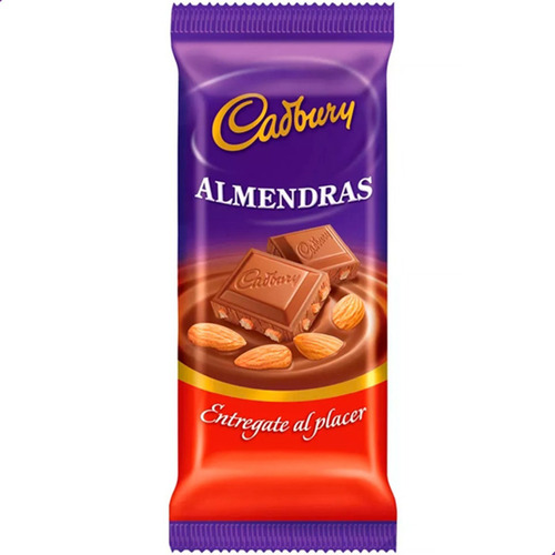 Imagen 1 de 8 de Chocolate Leche Cadbury Almendras - Libre De Gluten Sin Tacc