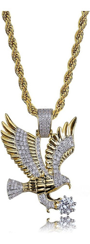 Topgrillz Hip Hop Collar Con Colgante De Águila De Diamante