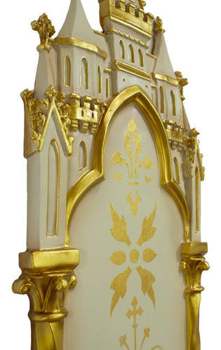 Imagem 4 de 5 de Oratório Peanha Castelo Gótico 90cm Dourado
