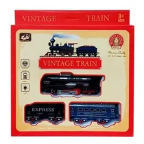 Comprar Vintage Train Pista De Tren Con Locomotora Y Dos Vagones
