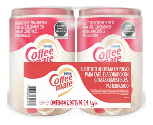 Sustituto De Crema Coffee Mate Con 2 Piezas De 1.4 Kg