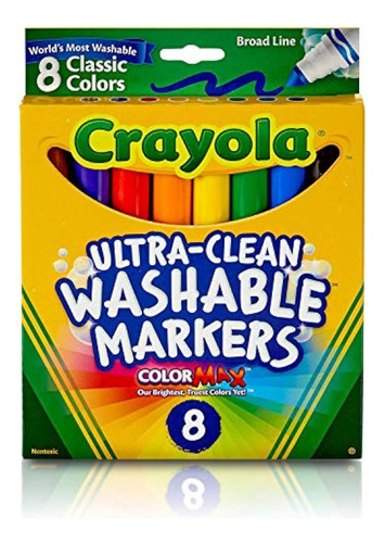 Marcadores Lavables Crayola, Broad Line, 8 Ct.