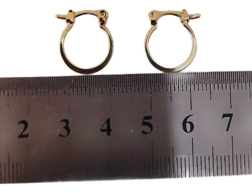 Aros Pequeños Perla Negra Oro14