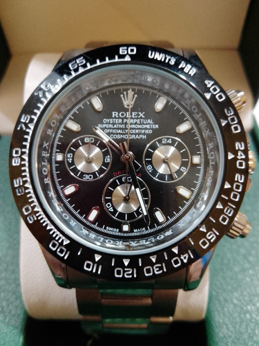Reloj Rolex Daytona Plateado Negro Negro (Usado)