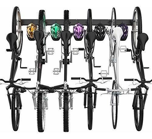 Torack Garage Bike Storage Rack Wall Mount For 6 Bicycles& 5