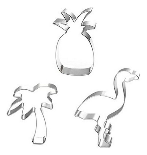 Xybags Tropical Cookie Cutter Set - 3 Piece - Pineapple, Fla